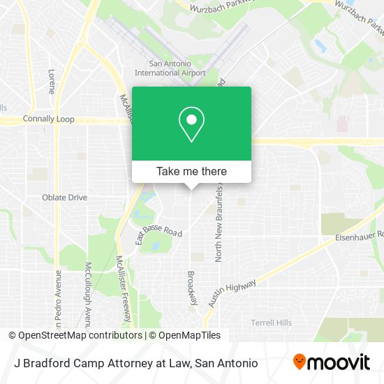 J Bradford Camp Attorney at Law map