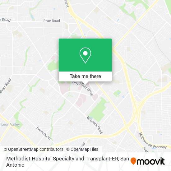 Methodist Hospital Specialty and Transplant-ER map