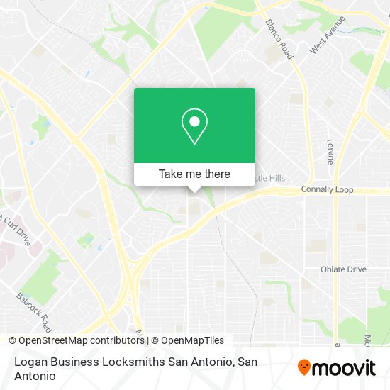 Logan Business Locksmiths San Antonio map