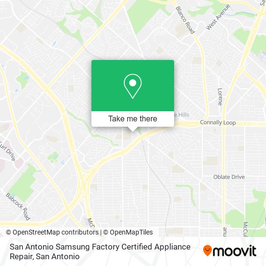 San Antonio Samsung Factory Certified Appliance Repair map