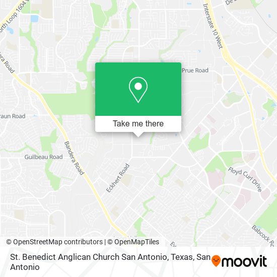 Mapa de St. Benedict Anglican Church San Antonio, Texas