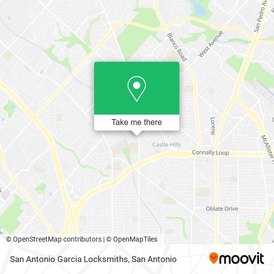 San Antonio Garcia Locksmiths map