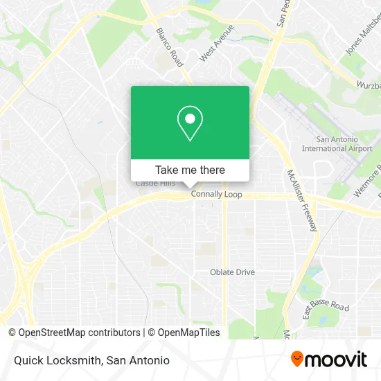Quick Locksmith map