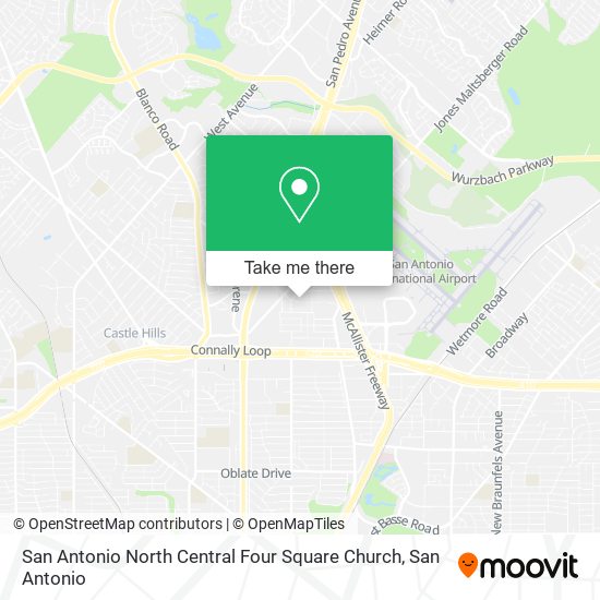 San Antonio North Central Four Square Church map