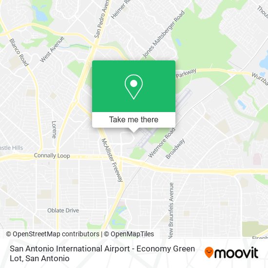 San Antonio International Airport - Economy Green Lot map