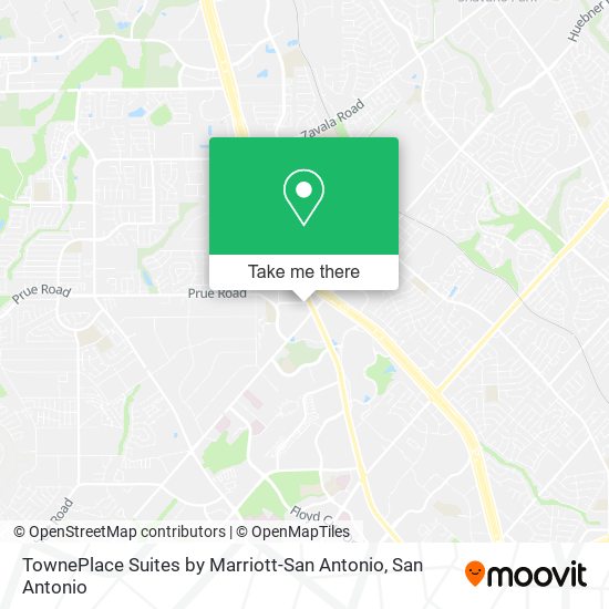 Mapa de TownePlace Suites by Marriott-San Antonio