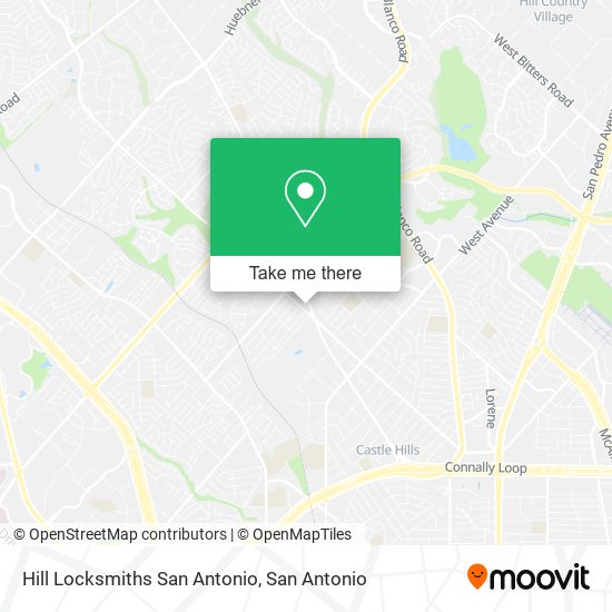 Mapa de Hill Locksmiths San Antonio