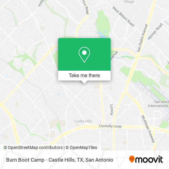 Mapa de Burn Boot Camp - Castle Hills, TX