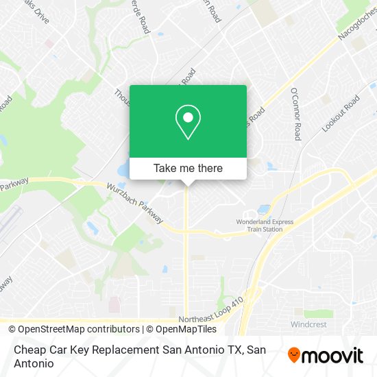 Cheap Car Key Replacement San Antonio TX map