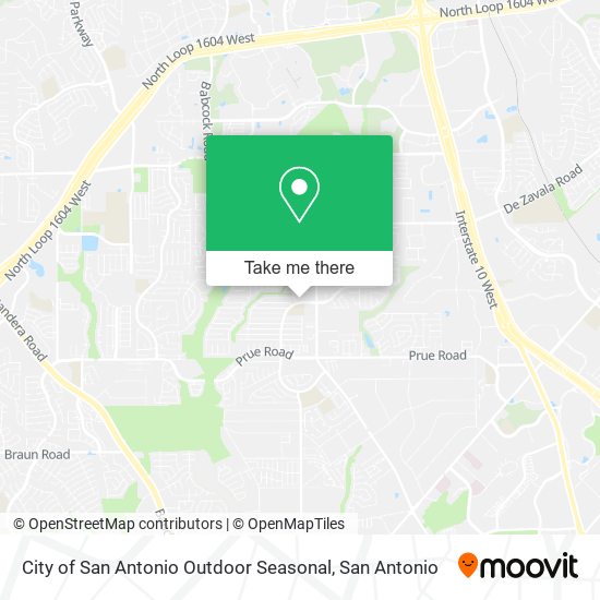 City of San Antonio Outdoor Seasonal map