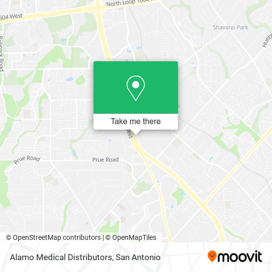 Alamo Medical Distributors map