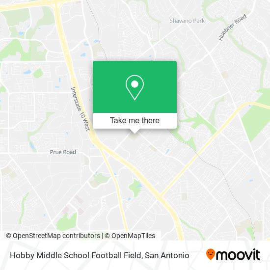 Hobby Middle School Football Field map