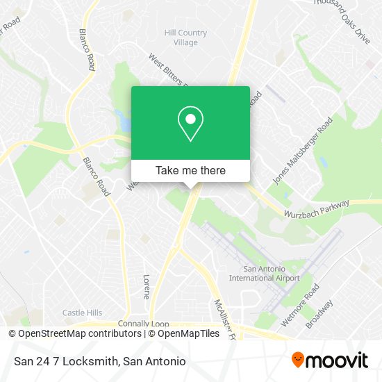 San 24 7 Locksmith map