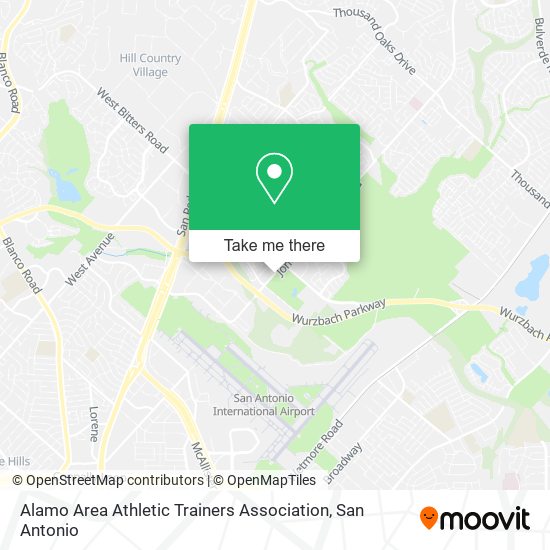 Alamo Area Athletic Trainers Association map