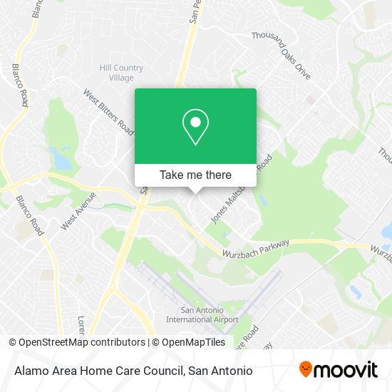 Alamo Area Home Care Council map