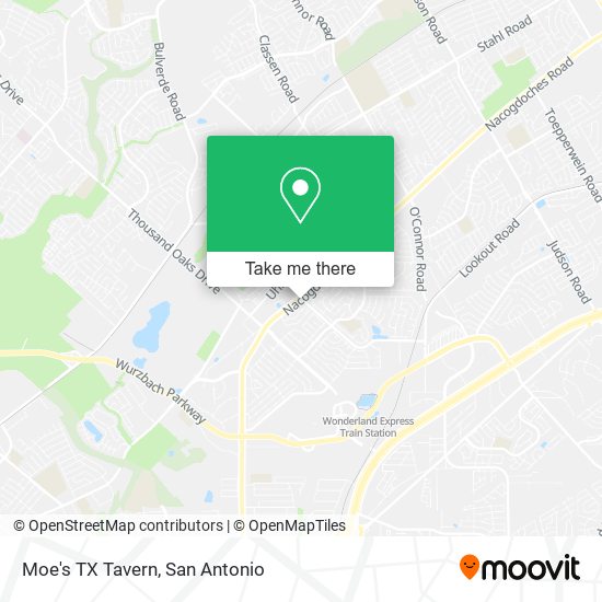 Moe's TX Tavern map