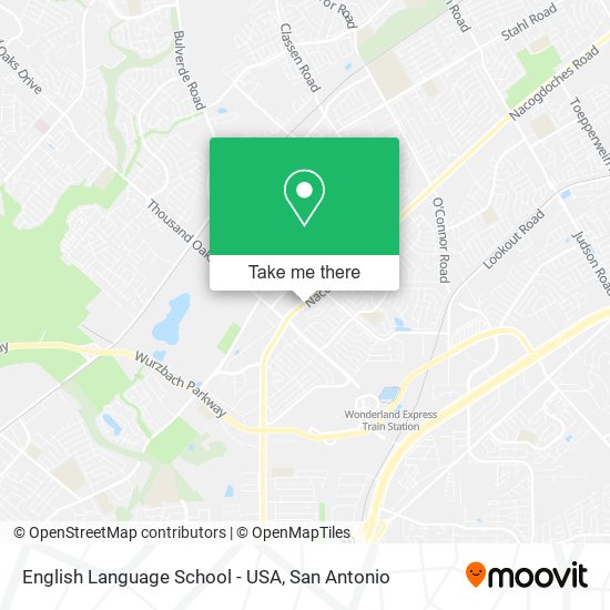 English Language School - USA map