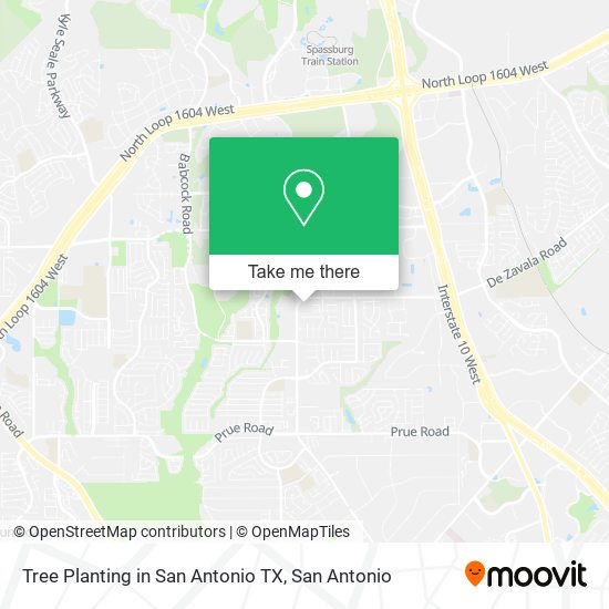 Mapa de Tree Planting in San Antonio TX