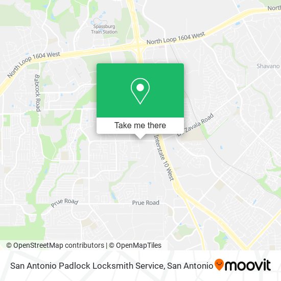 San Antonio Padlock Locksmith Service map