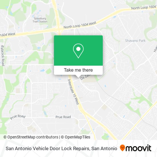 Mapa de San Antonio Vehicle Door Lock Repairs