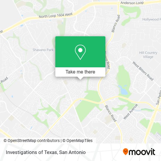 Mapa de Investigations of Texas