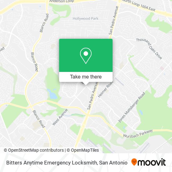 Mapa de Bitters Anytime Emergency Locksmith