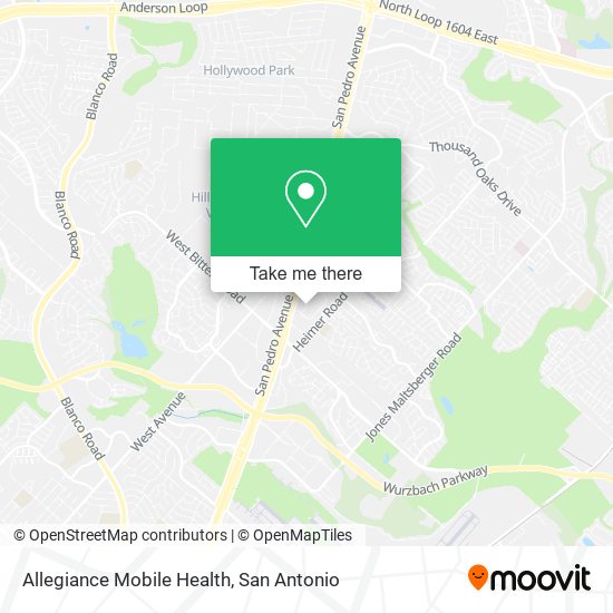 Mapa de Allegiance Mobile Health
