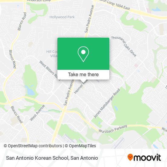 San Antonio Korean School map