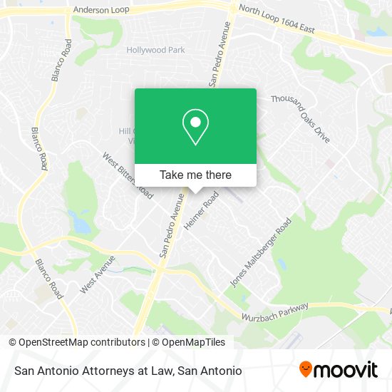 Mapa de San Antonio Attorneys at Law