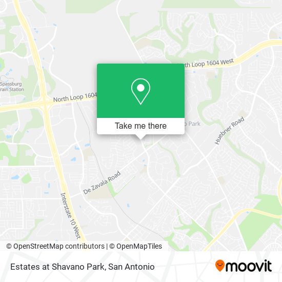 Estates at Shavano Park map
