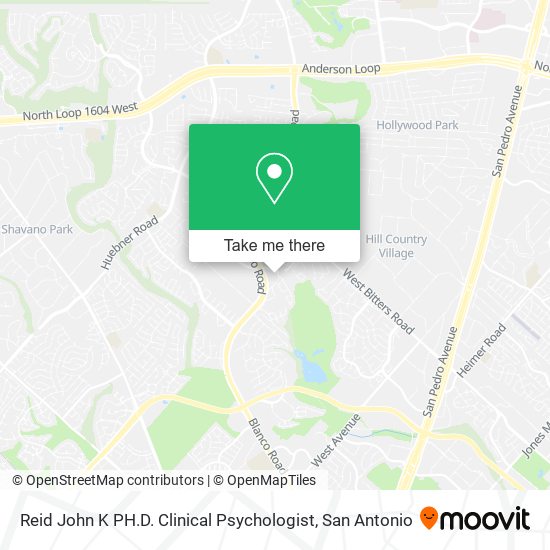 Reid John K PH.D. Clinical Psychologist map