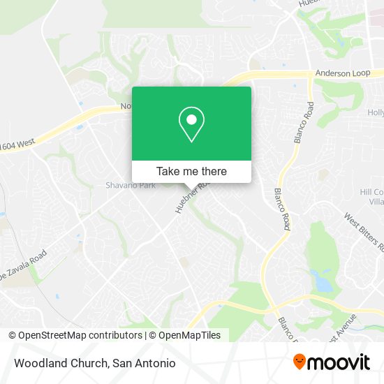 Woodland Church map
