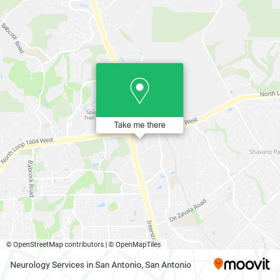 Neurology Services in San Antonio map