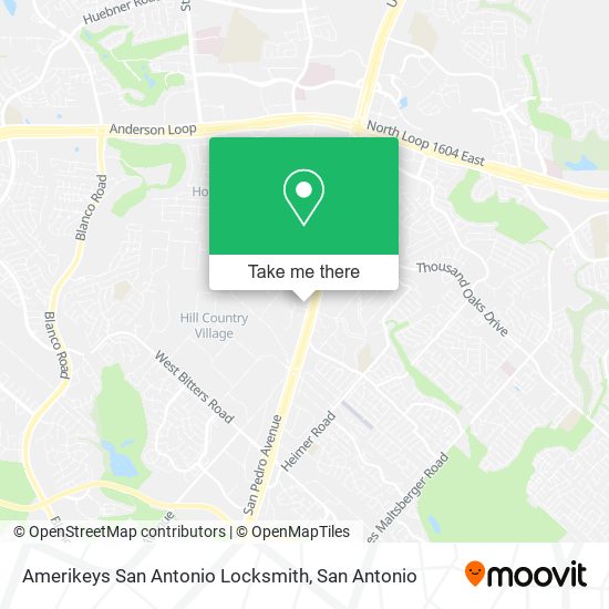 Amerikeys San Antonio Locksmith map