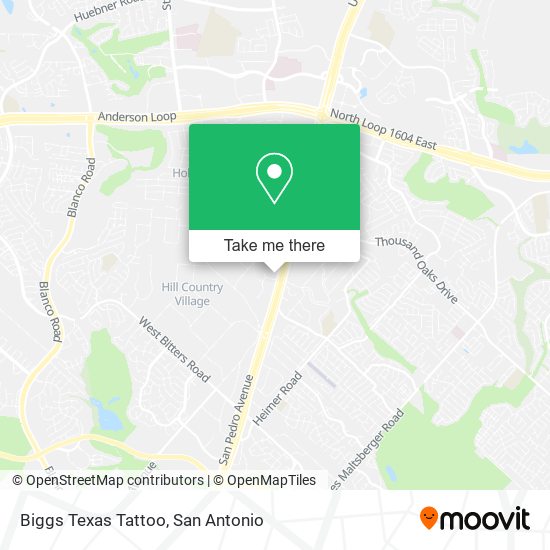Biggs Texas Tattoo map