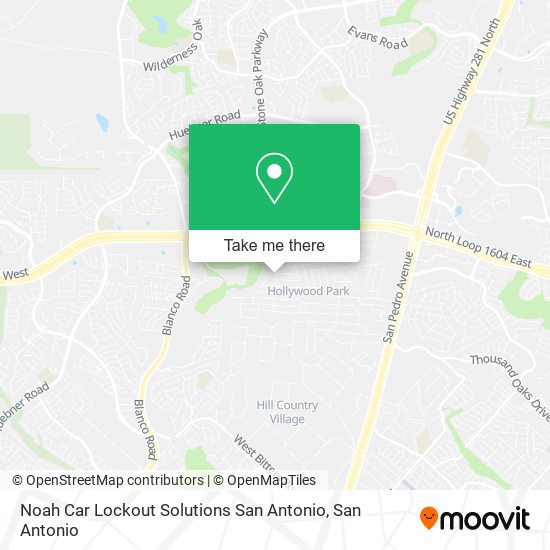 Mapa de Noah Car Lockout Solutions San Antonio