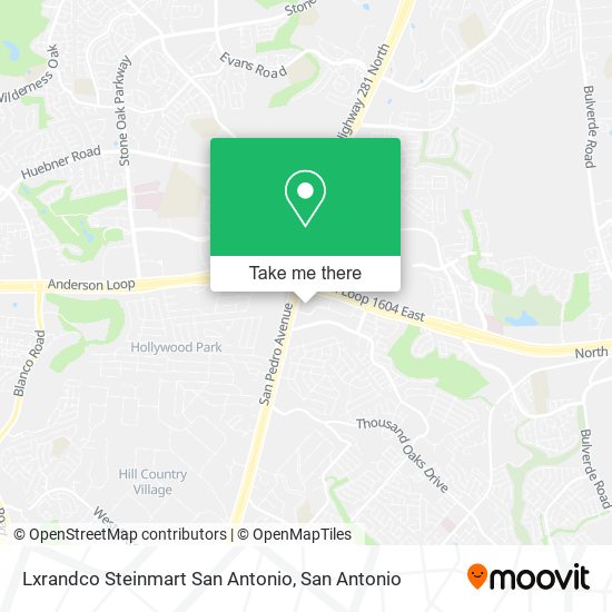 Lxrandco Steinmart San Antonio map