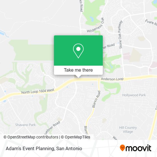 Adam's Event Planning map