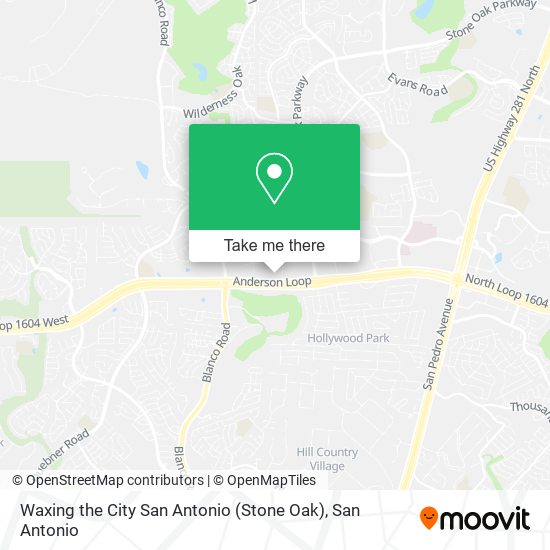 Waxing the City San Antonio (Stone Oak) map