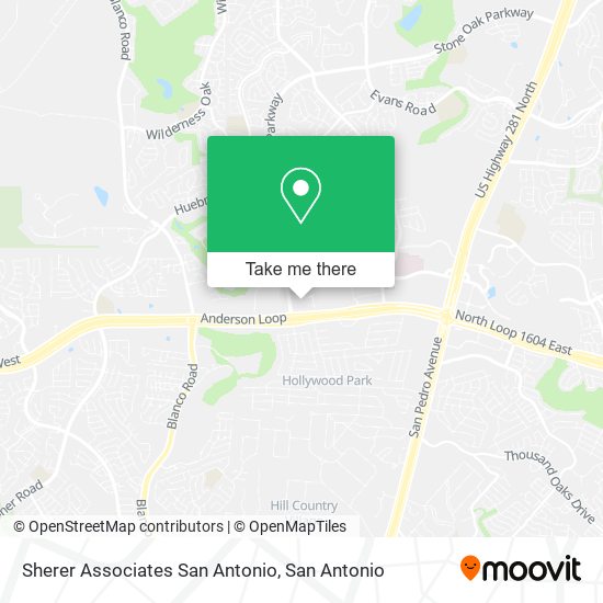 Sherer Associates San Antonio map