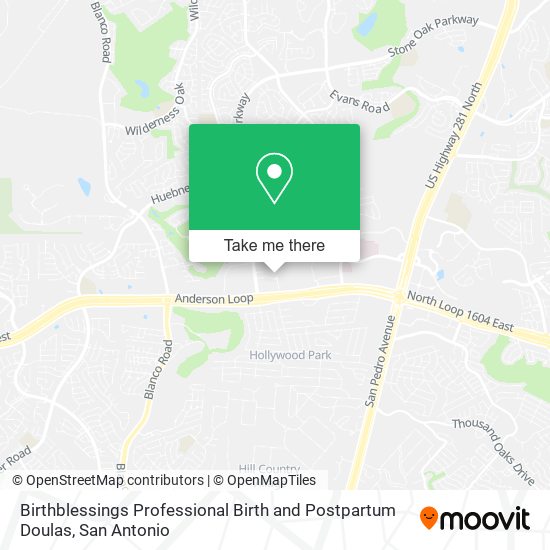 Birthblessings Professional Birth and Postpartum Doulas map