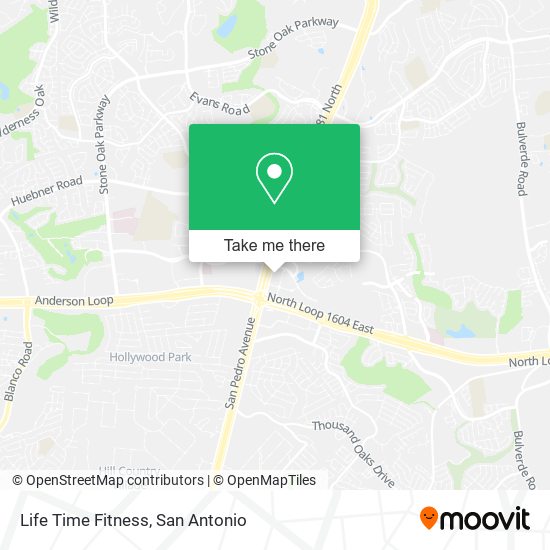Mapa de Life Time Fitness