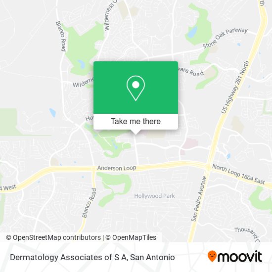 Dermatology Associates of S A map