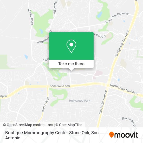 Boutique Mammography Center Stone Oak map