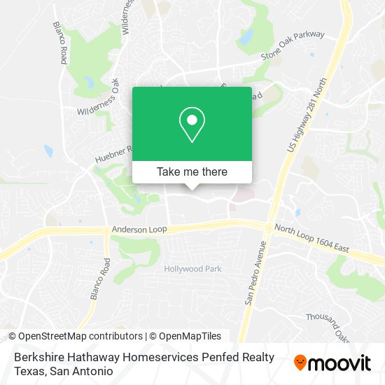 Berkshire Hathaway Homeservices Penfed Realty Texas map