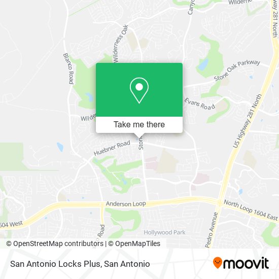 Mapa de San Antonio Locks Plus