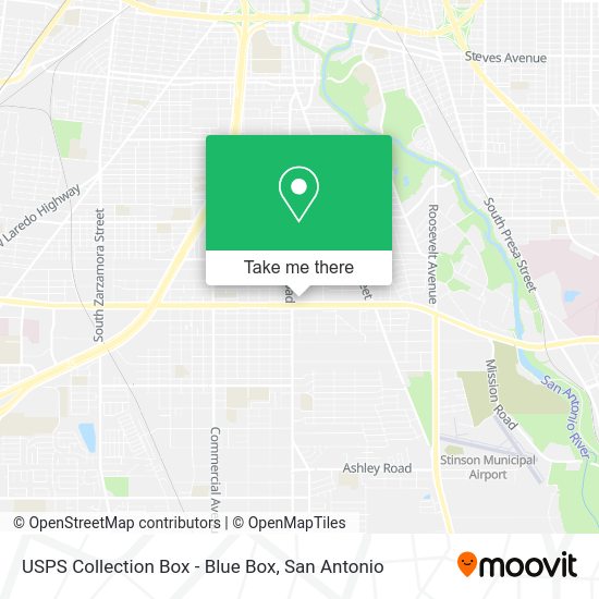 USPS Collection Box - Blue Box map