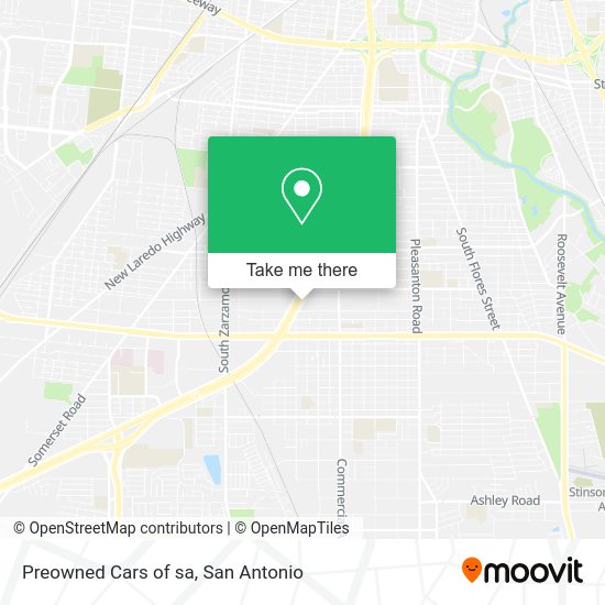 Preowned Cars of sa map