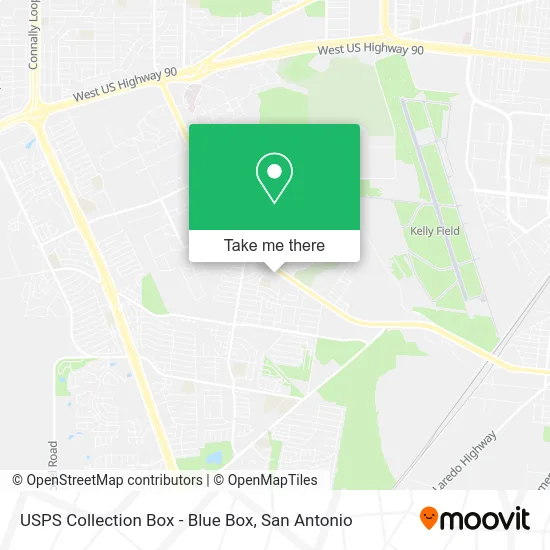 Mapa de USPS Collection Box - Blue Box