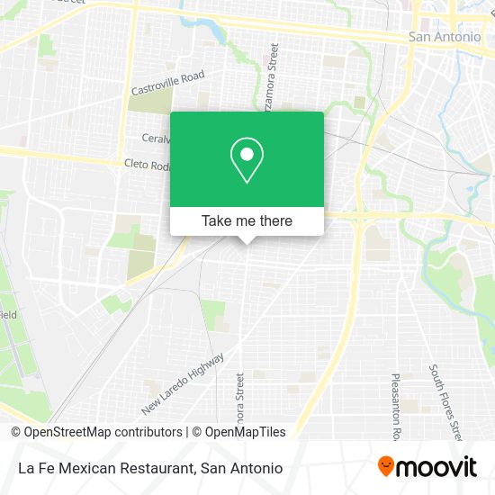 Mapa de La Fe Mexican Restaurant